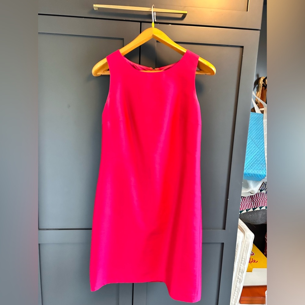 Pink Tartan Pink Sheath Dress with Zippet